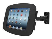 Compulocks Space Swing Arm iPad 12.9" Wall Mount Black - Innhegning - Tyverisikker - for nettbrett - låsbar - høyverdig aluminium - svart - for Apple 12.9-inch iPad Pro (1. generasjon, 2. generasjon) 827B290SENB