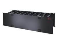 APC Cable Management - Rackkabelstyringspanel med deksel - svart - 3U - TAA-samsvar - for P/N: SCL500RM1U, SCL500RMI1U, SMX1500RM2UCNC, SMX2KR2UX145, SMX3KR2UNCX145, SMX750CUS AR8605