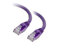 C2G Cat5e Booted Unshielded (UTP) Network Patch Cable - Koblingskabel - RJ-45 (hann) til RJ-45 (hann) - 1.5 m - UTP - CAT 5e - formstøpt, uten hindringer, flertrådet - purpur 83660