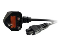 C2G Laptop Power Cord - Strømkabel - IEC 60320 C5 til BS 1363 (hann) - AC 250 V - 3 m - formstøpt - svart - Storbritannia 80603