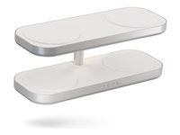 ZENS Quattro Charger Pro 4 - Trådløst ladestativ + AC-strømadapter - 15 watt - 4 utgangskontakter (magnetisk) - hvit ZEQC01W/00