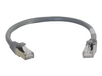 C2G Cat6a Booted Shielded (STP) Network Patch Cable - Koblingskabel - RJ-45 (hann) til RJ-45 (hann) - 5 m - STP - CAT 6a - formstøpt, uten hindringer, flertrådet - grå 89905