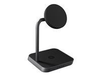 ZENS Office Charger 2 - Trådløs ladepute / ladestativ + AC-strømadapter - 20 watt - Apple Fast Charge - svart ZEDC26B/00