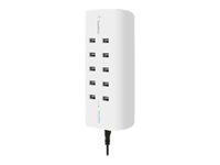 Belkin ROCKSTAR - Ladestasjon - 120 watt - 10 utgangskontakter (10 x 4-pins USB-type A) B2B139VF