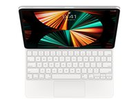 Apple Magic Keyboard - Tastatur og folioveske - med styrepute - bakbelysning - Apple Smart connector - QWERTY - Internasjonal engelsk / kanadisk fransk - hvit - for Apple 12.9-inch iPad Pro (3rd gen, 4th gen, 5th gen, 6th gen), 13-inch iPad Air (M2) MJQL3Z/A