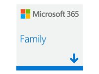 Microsoft 365 Family - Abonnementslisens (1 år) - inntil 6 brukere - ESD - 32/64-bit, Click-to-Run - Win, Mac - All Languages - Eurosone 6GQ-00092