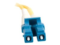 C2G LC-LC 9/125 OS1 Duplex Singlemode PVC Fiber Optic Cable (LSZH) - Koblingskabel - LC-enkeltmodus (hann) til LC-enkeltmodus (hann) - 10 m - 10 m - fiberoptisk - dupleks - 9 / 125 micron - OS1 - halogenfri - gul 85609
