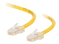 C2G Cat5e Non-Booted Unshielded (UTP) Network Crossover Patch Cable - Krysskabel - RJ-45 (hann) til RJ-45 (hann) - 50 cm - UTP - CAT 5e - flertrådet, uniboot - gul 83348