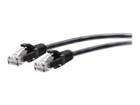 C2G 5ft (1.5m) Cat6a Snagless Unshielded (UTP) Slim Ethernet Network Patch Cable - Black - Koblingskabel - RJ-45 (hann) til RJ-45 (hann) - 1.5 m - 4.8 mm - UTP - CAT 6a - uten hindringer, formstøpt - svart C2G30143