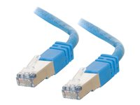 C2G Cat5e Booted Shielded (STP) Network Patch Cable - Koblingskabel - RJ-45 (hann) til RJ-45 (hann) - 50 m - STP - CAT 5e - formstøpt - blå 83779