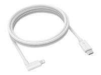 Compulocks 6FT USB-C Male to 90 Degree Lightning Charging Cable Right Angle - Lightning-kabel - 24 pin USB-C hann rett til Lightning hann høyrevinklet - 1.83 m - hvit - for Compulocks iPad 10, Space 360, Space AV Capsule iPad 10, Space Swing Arm iPad 10 6FTC90DLT01