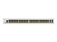 Cisco Catalyst 1200-48P-4G - Switch - L3 - smart - 48 x 10/100/1000 (PoE+) + 4 x Gigabit SFP - rackmonterbar - PoE+ (375 W) C1200-48P-4G