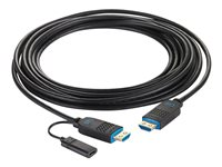 C2G 150ft (45.7m) C2G Performance Series High Speed HDMI Active Optical Cable (AOC) - 4K 60Hz Plenum Rated - High Speed - HDMI-kabel - HDMI hann til HDMI, 24 pin USB-C - 45.7 m - svart - 4K 60Hz støtte, plenum, Active Optical Cable (AOC) C2G41488