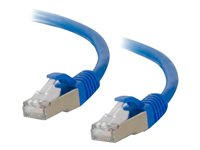 C2G Cat6a Booted Shielded (STP) Network Patch Cable - Koblingskabel - RJ-45 (hann) til RJ-45 (hann) - 2 m - STP - CAT 6a - formstøpt, uten hindringer, flertrådet - blå 89910