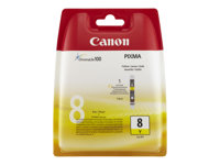 Canon CLI-8Y - 13 ml - gul - original - blekkbeholder - for PIXMA iP3500, iP4500, iP5300, MP510, MP520, MP610, MP960, MP970, MX700, MX850, Pro9000 0623B001