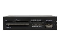StarTech.com 3.5in Front Bay 22-in-1 USB 2.0 Internal Multi Media Memory Card Reader with Simultaneous Access - CF/SD/MMC/MS/xD - Black (35FCREADBK3) - Kortleser - 22-i-1 - 3,5" (Multiformat) - USB 2.0 35FCREADBK3
