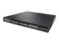 Cisco Catalyst 3650-48FQ-E - Switch - L3 - Styrt - 48 x 10/100/1000 (PoE+) + 4 x 10 Gigabit SFP+ - stasjonær, rackmonterbar - PoE+ (775 W) WS-C3650-48FQ-E