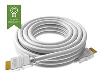 VISION Techconnect - HDMI-kabel med Ethernet - HDMI hann til HDMI hann - 0.5 m - hvit - 4K-støtte TC 0.5MHDMI