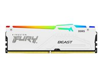 Kingston FURY Beast RGB - DDR5 - modul - 16 GB - DIMM 288-pin - 5200 MHz / PC5-41600 - CL36 - 1.25 V - ikke-bufret - on-die ECC - hvit KF552C36BWEA-16