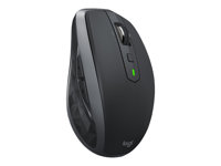 Logitech MX Anywhere 2S - Mus - laser - 7 knapper - trådløs - 2.4 GHz, Bluetooth 4.0 LE - USB Logitech Unifying-mottaker - grafitt 910-007230