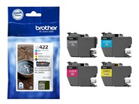 Brother LC422 Value Pack - 4-pack - svart, gul, cyan, magenta - original - blekkpatron - for Brother MFC-J5340DW, MFC-J5345DW, MFC-J5740DW, MFC-J6540DW, MFC-J6940DW LC422VAL