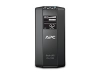 APC Back-UPS RS LCD 700 Master Control - UPS - AC 120 V - 420 watt - 700 VA - USB - utgangskontakter: 6 - svart - for P/N: AR106SH4, AR106SH6, AR109SH4, AR109SH6, AR112SH4, AR112SH6, SCL500RM1UNC BR700G