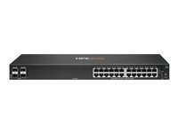 HPE Aruba Networking CX 6000 24p 10M/100M/1G 4p SFP 1G Switch - Switch - Styrt - 24 x 10/100/1000 + 4 x Gigabit SFP (opplink) - side til side-luftflyt - rackmonterbar, veggmonterbar - BTO R8N88B