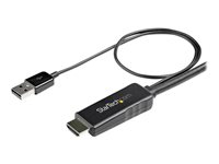 StarTech.com 2m (6ft) HDMI to DisplayPort Cable 4K 30Hz, Active HDMI 1.4 to DP 1.2 Adapter Converter Cable with Audio, USB Powered, Mac & Windows, HDMI Laptop to DP Monitor, Male/Male - Built-In USB Cable - Videokabel - HDMI, USB (kun strøm) hann til DisplayPort hann - 2 m - svart - 4K-støtte, aktiv HD2DPMM2M