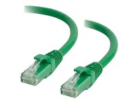 C2G Cat5e Booted Unshielded (UTP) Network Patch Cable - Koblingskabel - RJ-45 (hann) til RJ-45 (hann) - 5 m - UTP - CAT 5e - formstøpt, uten hindringer, flertrådet - grønn 83205