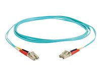 C2G LC-LC 10Gb 50/125 OM3 Duplex Multimode PVC Fiber Optic Cable (LSZH) - Nettverkskabel - LC multimodus (hann) til LC multimodus (hann) - 50 m - 50 m - fiberoptisk - dupleks - 50 / 125 mikroner - OM3 - halogenfri - akvamarin 85558