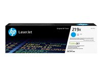 HP 219X - Høy ytelse - cyan - original - LaserJet - tonerpatron (W2191X) - for P/N: 499Q6F#BAZ, 499Q7F#BAZ, 499Q8F#ABF, 499Q8F#B19, 499Q8F#BAZ, 499R0F#BAZ, 8D7L0A#BAZ W2191X