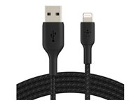 Belkin BoostCharge - Lightning-kabel - Lightning hann til USB hann - 15 cm - svart CAA002BT0MBK