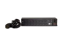 APC Switched Rack PDU AP7902B - Strømfordelerenhet (kan monteres i rack) - AC 100/120 V - 2880 VA - inngang: NEMA L5-30P - utgangskontakter: 16 (NEMA 5-20R) - 2U - 3.05 m kabel - svart - for P/N: SMTL1000RMI2UC, SMX1000C, SMX1500RM2UC, SMX1500RM2UCNC, SMX750C, SMX750CNC AP7902B