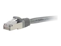 C2G Cat6a Booted Shielded (STP) Network Patch Cable - Koblingskabel - RJ-45 (hann) til RJ-45 (hann) - 15 m - STP - CAT 6a - formstøpt, uten hindringer, flertrådet - grå 89923