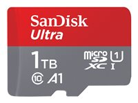 SanDisk Ultra - Flashminnekort (microSDXC til SD-adapter inkludert) - 1 TB - A1 / UHS Class 1 / Class10 - microSDXC UHS-I SDSQUAC-1T00-GN6MA