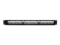 Eaton Tripp Lite Series 24-Port Cat6 Cat5 Patch Panel Rackmount 110 Punch Down RJ45 Ethernet 1URM - Koblingspanel - CAT 6 - 1U - 19" - 24 porter N252-024