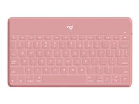 Logitech Keys-To-Go - Tastatur - trådløs - Bluetooth - QWERTY - Pan Nordic - rødmerosa - for Apple iPad/iPhone/TV 920-010051