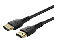 StarTech.com 2m Premium Certified HDMI 2.0 Cable with Ethernet, Durable High Speed UHD 4K 60Hz HDR 10, 6ft Rugged M/M HDMI Cord with Aramid Fiber, TPE, Ultra HD Monitors, TVs & Displays - Heavy duty HDMI cable - Premium High Speed - HDMI-kabel med Ethernet - HDMI hann til HDMI hann - 2 m - svart - for P/N: TB3DKM2HDL RHDMM2MP
