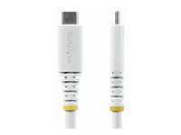 StarTech.com - USB-kabel - USB-C (hann) til USB-C (hann) - USB4 / Thunderbolt 3 / Thunderbolt 4 / DisplayPort 1.4 - 2 m - 4K 120 Hz støtte, robust, utvidet effektområde (EPR), støtte for Power Delivery 3,1, fleksibel - hvit CC2M20GUSB4TPW
