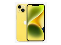 Apple iPhone 14 - 5G smartphone - dobbelt-SIM / Internminne 256 GB - OLED-display - 6.1" - 2532 x 1170 piksler - 2x bakkameraer 12 MP, 12 MP - front camera 12 MP - gul MR3Y3QN/A