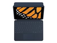 Logitech Rugged Combo 3 Touch for Education - Tastatur og folioveske - med styrepute - Apple Smart connector - QWERTZ - Tysk - klassisk blå - akademisk - for Apple 10.2-inch iPad (7. generasjon, 8. generasjon, 9. generasjon) 920-010361