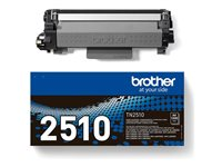 Brother TN-2510 - Høykapasitets - svart - original - boks - tonerpatron - for Brother DCP-L2620, L2627, L2660, HL-L2400, L2445, L2447, MFC-L2800, L2827, L2860 TN2510