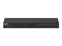 NETGEAR AV Line M4250-10G2XF-PoE+ - Switch - L3 - Styrt - 10 x 10/100/1000 (8 PoE+) + 2 x 10 Gigabit SFP+ - side til side-luftflyt - rackmonterbar - PoE+ (240 W) GSM4212PX-100EUS