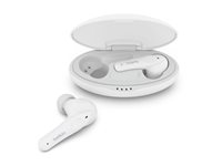 Belkin SoundForm Nano for Kids - True wireless-hodetelefoner med mikrofon - i øret - Bluetooth - hvit PAC003BTWH