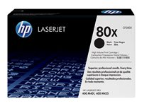 HP 80X - Høy ytelse - svart - original - LaserJet - tonerpatron (CF280X) - for LaserJet Pro 400 M401, MFP M425 CF280X