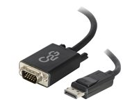 C2G 2m DisplayPort to VGA Adapter Cable - DP to VGA - Black - DisplayPort-kabel - DisplayPort (hann) til HD-15 (VGA) (hann) - 2 m - svart 84332