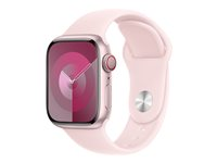 Apple - Bånd for smart armbåndsur - 41 mm - S/M-størrelse - Lys lyserød MT2Y3ZM/A